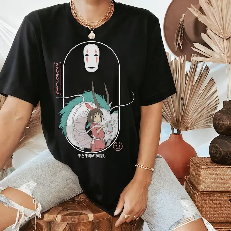 Ghibli Sweatshirt – Haku Spirited Away, No Face, Hayao Miyazaki Sweater | Studio Ghibli Unisex Pullove