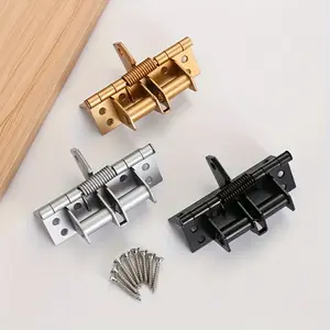 A Versatile Door Closer With 10 Pieces [including 8 Pieces Of Screws], Automatic Closing Hinge Buffer, 4-inch Concealed Door Spring Hinge, 90-degree Right Angle Positioner, Thick Cold-rolled Steel Plate, Heavy-duty Door Closer With Strong G