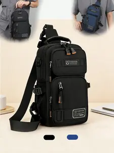 Men's Multifunctional Crossbody Bag, Versatile Sling Bag, Lightweight Sports Chest Pack, Supports Phone & Travel Storage, Fashion Tactical Style, Daily & Outdoor Use