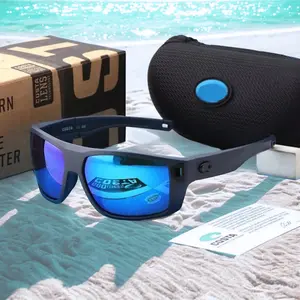 Costaego Diego Polarized Sunglasses UV400 – Blue Mirror Lens Sports Sunglasses for Fishing & Driving, Dustproof, Windproof, Anti-Blue Light, Anti-UV, Gifts For Him