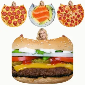 Delicious Salmon Sushi Plush Blanket, Realistic Food Throw Rug, Fun Gift Idea, Perfect for Camping, Home, Pet Naps, Adult Size