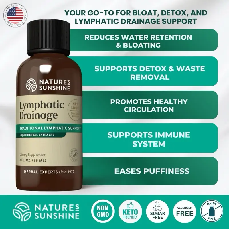 Nature's Sunshine Lymphatic Drainage Supplement: Reduce Bloat, Reduce Puffiness, Detoxify, Support Lymph Flow