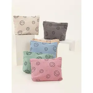 Zenana Corduroy Smile Clutch Bag