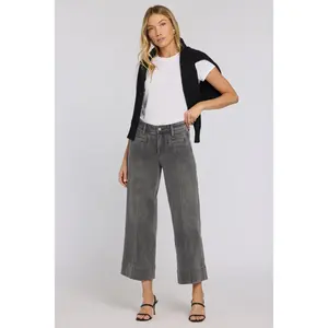Teresa Wide Leg Ankle Jeans - Dusty Ash