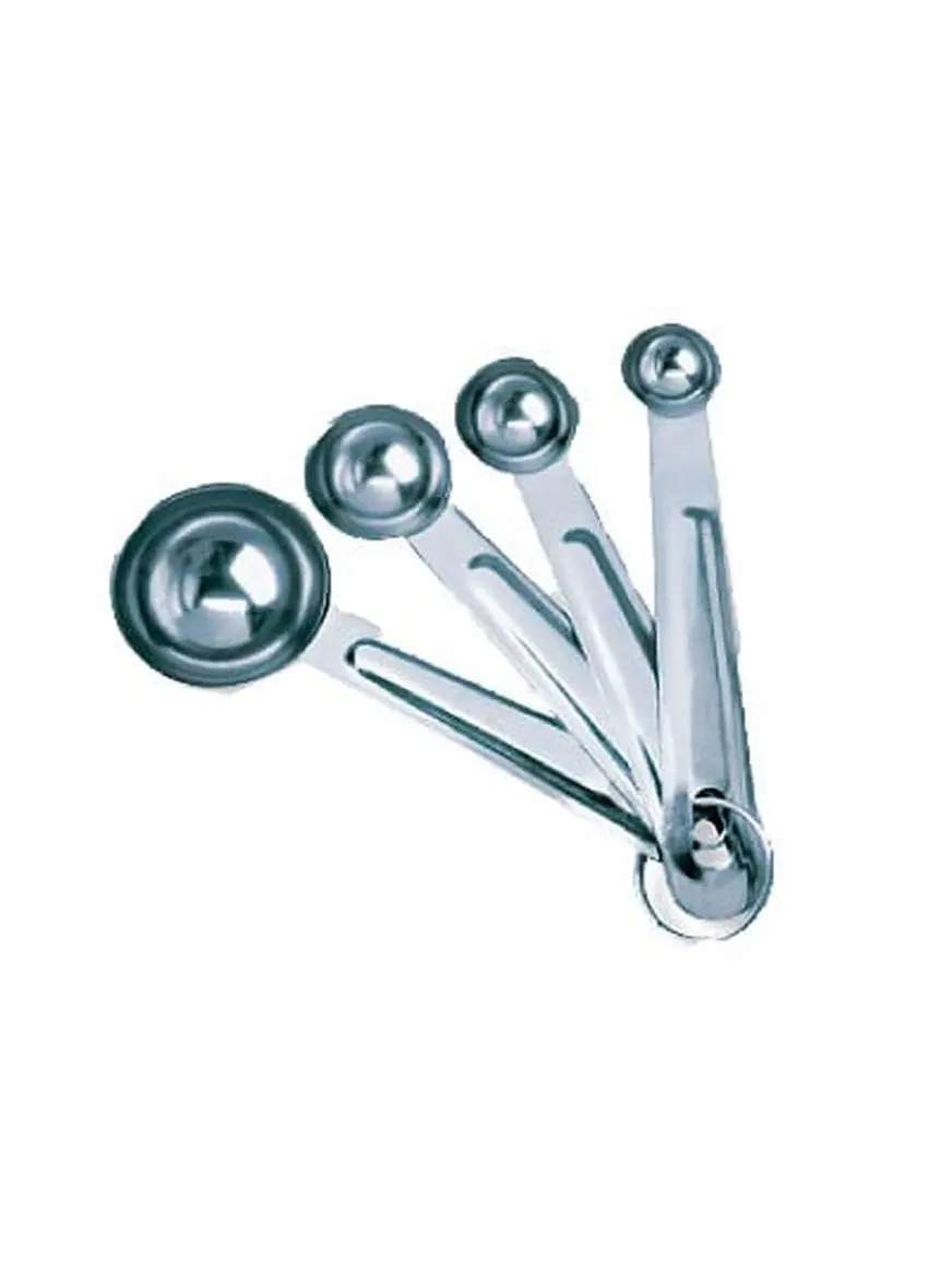 Good Cook Stainless Steel Measuring Spoon Set, 4-Piece, 6-Pack, 1 x 8.75 x 2.75 in with Metric Equivalents