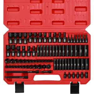 86 count 1/4" Drive Master  Socket Set, Universal/Deep/Standard/Torx/Inverted Torx Socket,  Grade, Metric&SAE, 6 Point