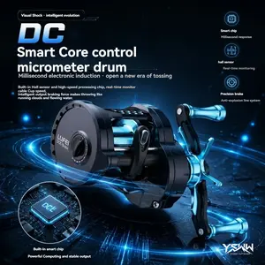 LUFEI DC Smart Fishing Reel, 7.2:1 Gear Ratio, 5kg Max Drag, 6+1 Bearings, Recharge-Free Hall Sensor Baitcasting Reel