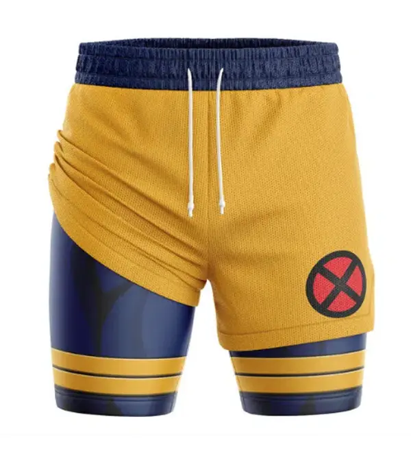 AnimePerformance Shorts Summer Double Layer Beach Pants Fitness Training Pant Sports Swimming Shorts