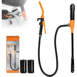 Upgrade Portable Power Battery Pump, Battery Operated Electric Siphon Pump, Gas Pump for Gas Can, Extended Hose Fuel Transfer Pump,  Portable Hand Fuel Pump for Gas, Fuel, Diesel, Water Transfer.