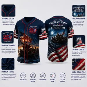 United We Stand America 250th Anniversary Baseball Jersey | 250 Years of Freedom Patriotic 1776 - 2026 Shirt