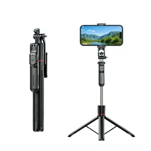 6-in-1 Selfie Tripod with Dual Fill Lights & Wireless Remote, Portable Adjustable Phone Holder for Mobile Phone/Camera/Travel Camera, Detachable Bluetooth Remote Travel Creation Tripod Stand ﻿ phone holder