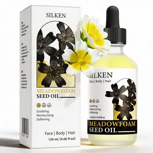 Meadowfoam Seed Oil Cold Pressed Unrefined, 100% Pure Natural for Face & Hair, Haircare, Moisturizing Calming Skin Care, Promotes Healthy Hair Growth