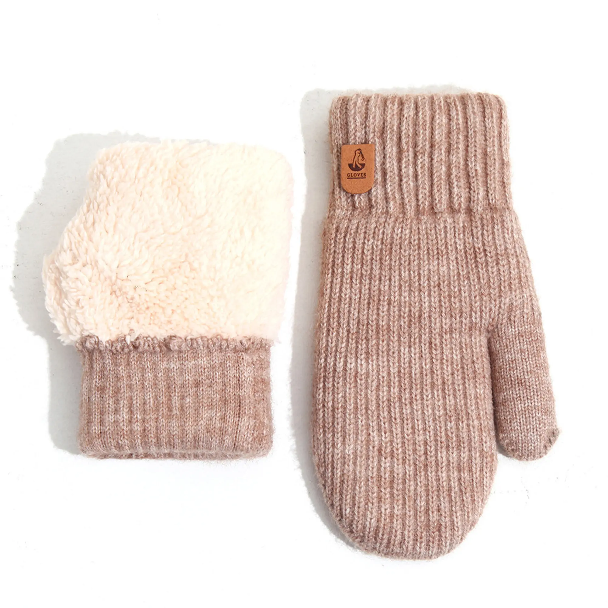 Women Men Knitted Mittens Fashionable Winter Warm Soft Snow Gloves Cold Weather Accessories for Cycling Skiing