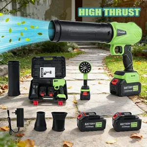 Cheetah Cordless Leaf Blower Dual 21V 3.0Ah Batteries Extended Nozzle Turbo Jet Fan High-Speed Lightweight for Yard Patio Leaves Dust Blowing Garage Maintenance Mother's Day Gift
