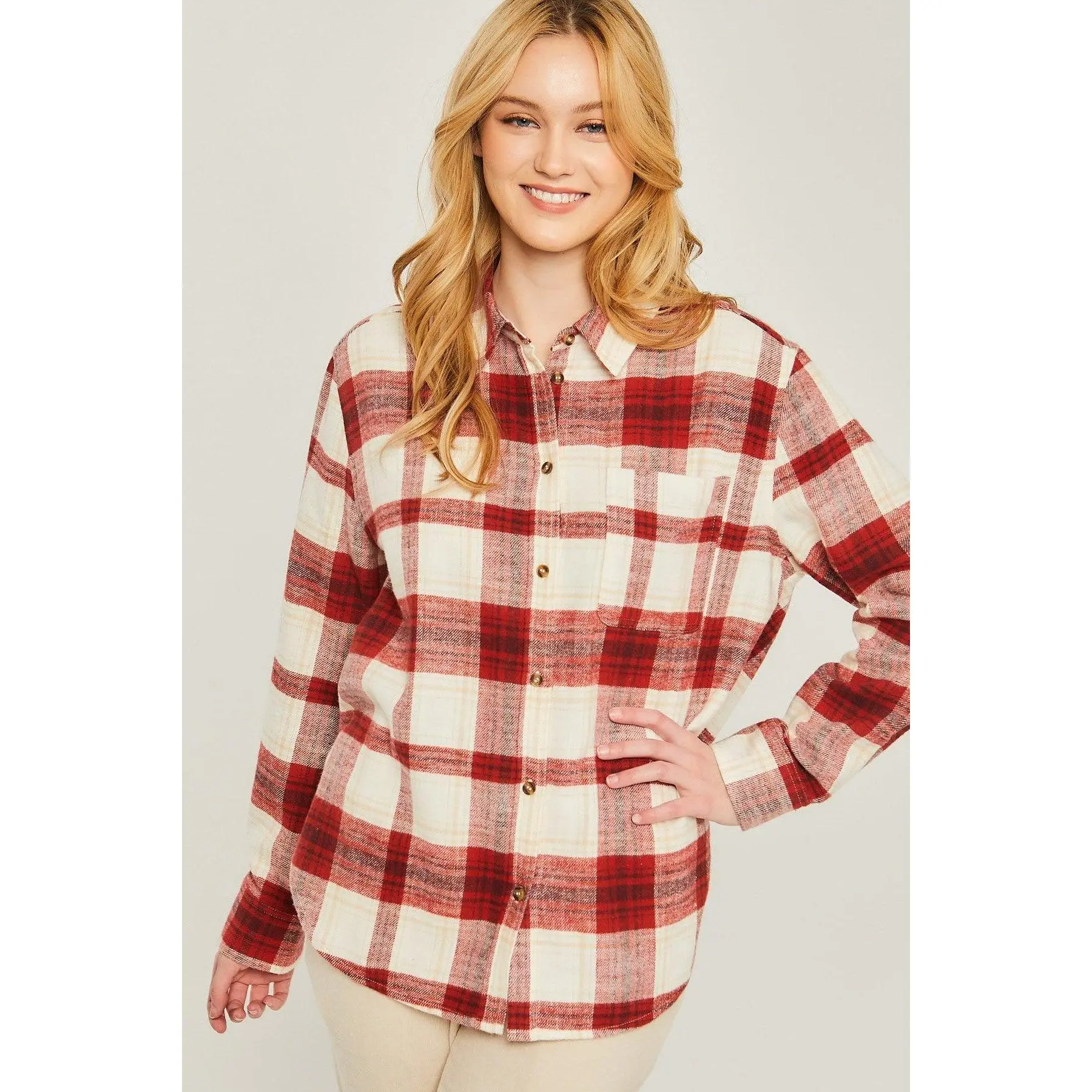 Light Weight Plaid Flannel Shirt