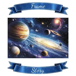 Creative Theme Space Art Decoration Photography Props All Scenery Backdrop Wall Hanging Decorations - Background 1pc 2D Flat Interstellar Exploration Space Background Cloth Galaxy Planet Fantasy Banner, suitable for bir