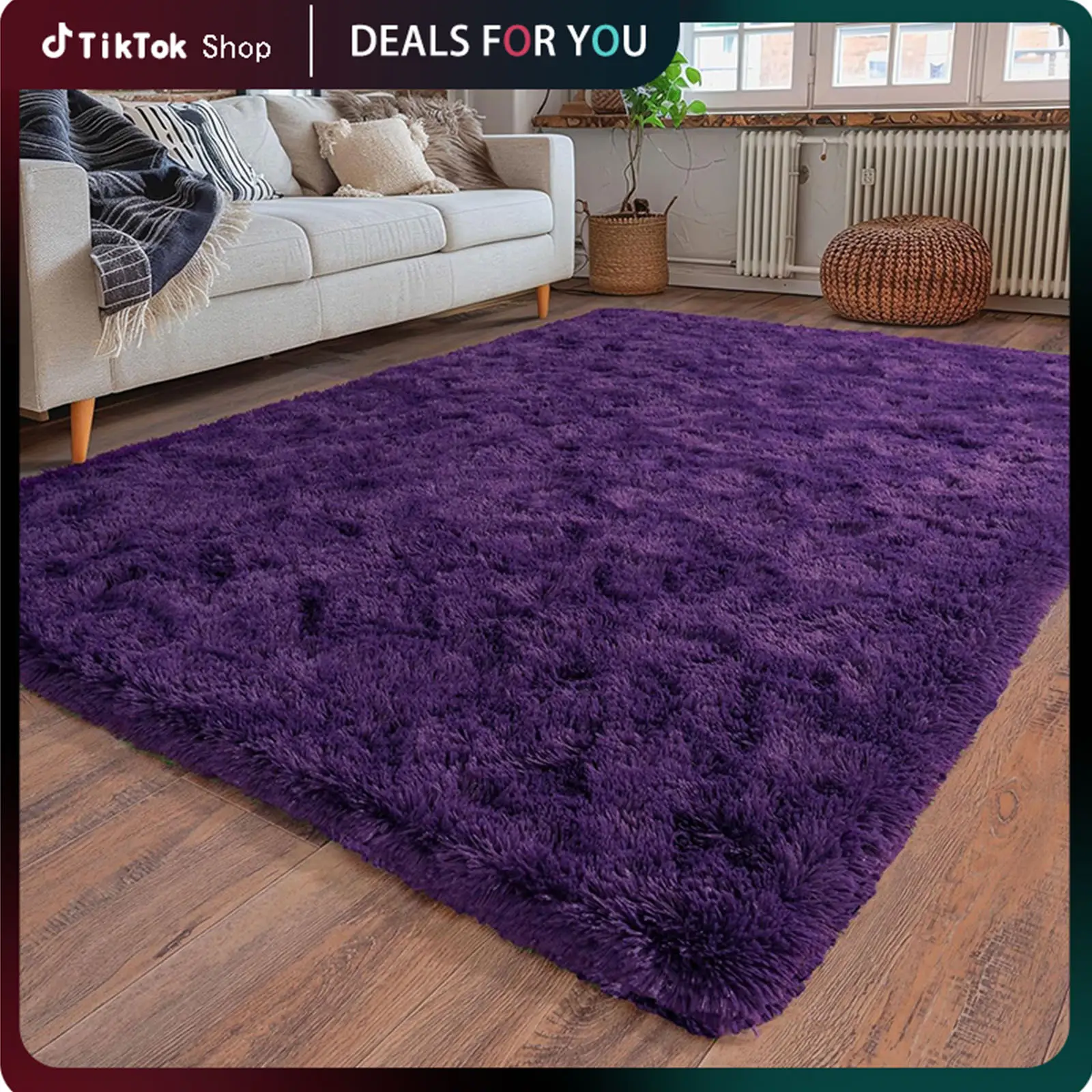 MUGORN 1pcs Area Rugs for Living Room, Ultra Soft Large Shag Living Room Rug Fluffy Rug Carpet for Bedroom, Plush Modern Floor Rug for Kids Boys Girls
