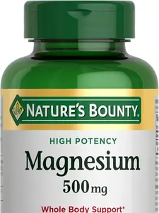 Nature's Bounty Magnesium Supplements - Magnesium 500 Mg Tablets for Bone & Muscle Health, 200 Count (Pack of 1)