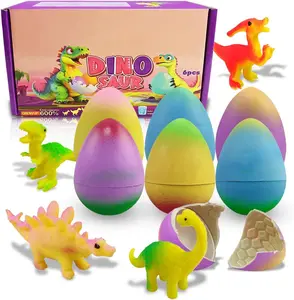 6 Pack Dinosaur Hatching Eggs for Kids Growing Dino Egg Toys in Water, Easter Basket Stuffers, Party Favors, Birthday Gifts for Boys & Girls, Easter Egg Fillers