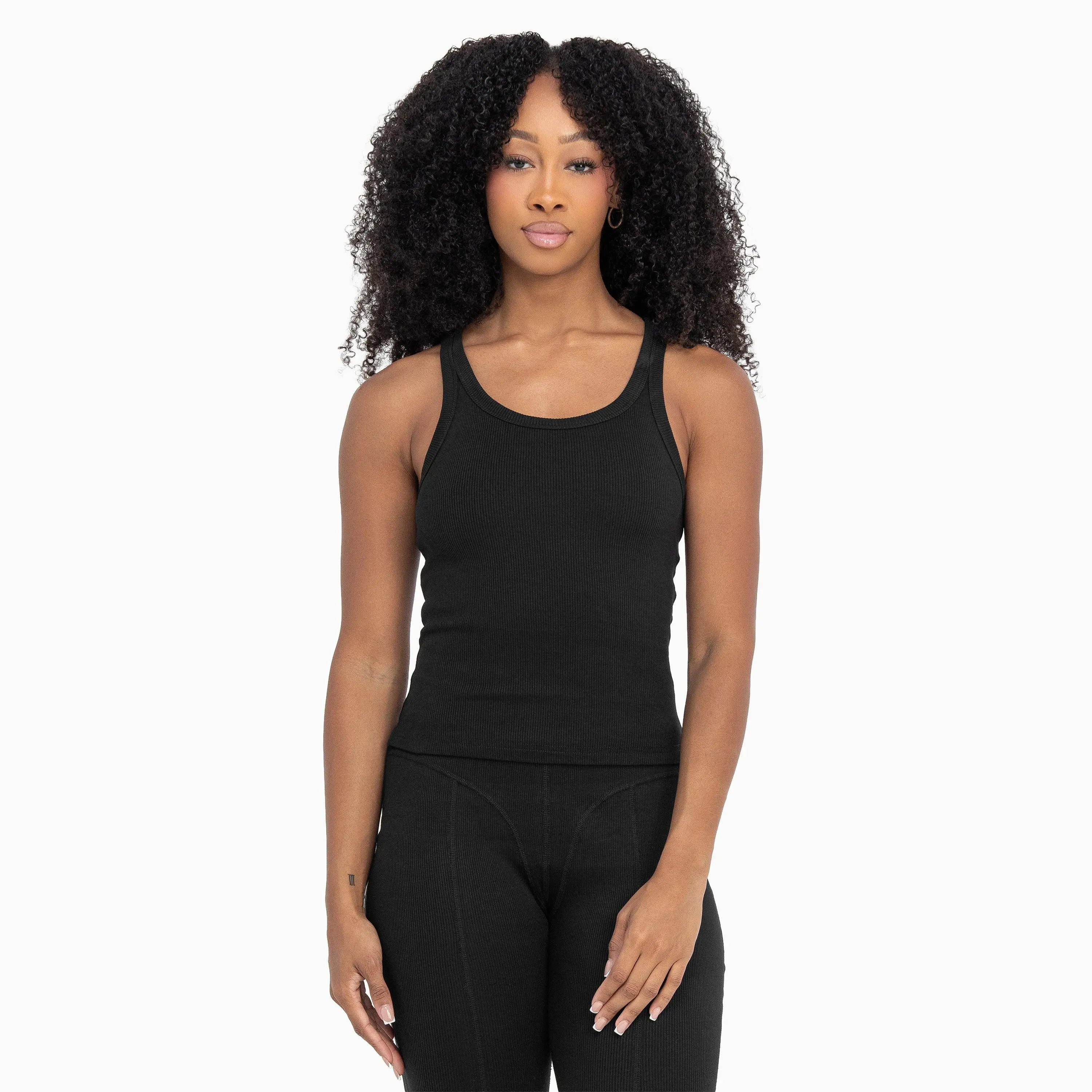 Pro Club Women's Heavyweight Ribbed Shaping Tank Top, Form-Fitting Casual Top for Layering Under Outerwear, Shaping Women's Tanks & Camis, Rib-Knit Women's Tanks & Camis