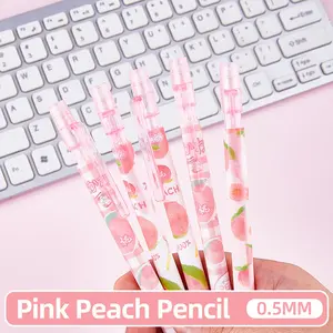 5-Pack Cute Mechanical Pencils 0.5mm, Cartoon Rose Design, Kawaii Style, Ideal for Students & Office Use, Random Selection