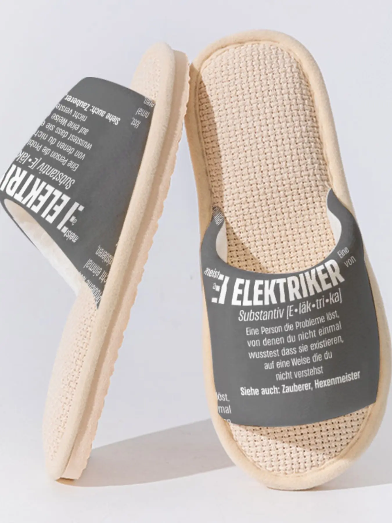 German Style Linen Slippers, Breathable Anti-Slip Sole, Casual Asymmetrical Design, Textile Upper, All Seasons Wear, Bedroom & Living Room