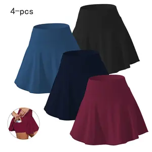 4-PS Women's Flowy Athletic Shorts Golf Shorts High Waisted Solid Pocket 2-in-1 Sporty Workout Shorts for Gym Yoga, Tennis, and Indoor/Outdoor Sports  shorts