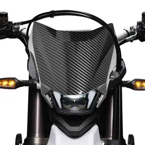 Headlight Cover for Surron Ultra Bee, Motorcycle Mudguard Fender, Imitate Carbon Fiber Windshield for Sur Ron Electric Dirt Bike custom