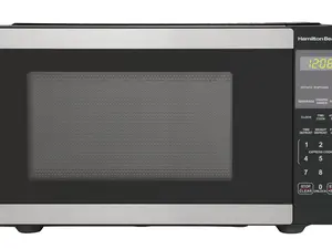 Hamilton Beach 0.9 Cu ft Countertop Microwave Oven, 900 Watts, Stainless Steel, New