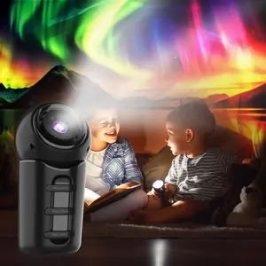 Outdoor Galaxy Projector, 4-in-1 HD Planetarium Galaxy Star Projector, Portable Camper Roof Light, 360° Rotating Star Projector Galaxy Light with Adjustable Knob for Car, Ceiling, Gift, Interior Decoration Audio Space