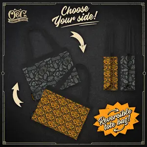 Orange Reversible Tote Bag