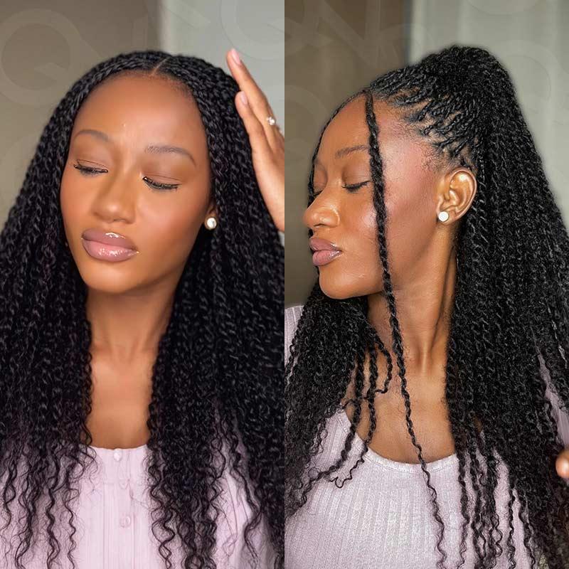 QVR Hair Afro Kinky Bulk Human Hair for Braiding Dreadlock Hair 10-22 Inches Natural Black 3 Packs Curly Big Summer Deals TikTokShopBlackFriday