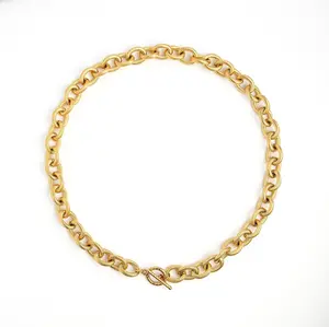 Bold Rope Link Toggle Necklace Waterproof