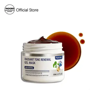 [PADORO] Radiant Tone Renewal Gel Mask | Evens Skin Tone | Improves Skin Texture | Niacinamide, Tranexamic Acid, Alpha-Arbutin, Sodium Hyaluronate, Betaine, Resveratrol | Plumps, Smoosens, Evens Skin Tone | Korean Skincare | Holiday Gift (50ml)