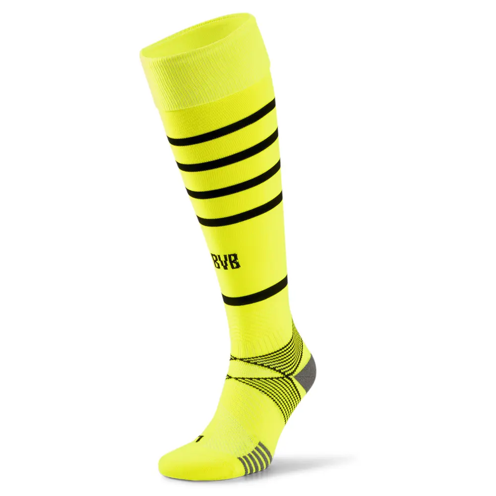 PUMA Mens Team Borussia Dortmund Hooped Socks Replica Athletic Casual - Yellow PUMA Mens Team Borussia Dortmund Hooped Socks Replica Athletic Casual - Yellow