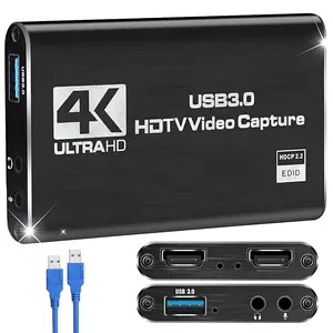 HDNKT 4K Ultra HD HDMI Capture Card for Streaming Full HD 1080P 60FPS USB Cam Link Game Audio Video Capture Card Switch PS5 3ds Xbox PS4 - Computer