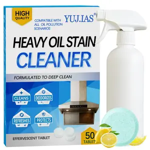 Kitchen Heavy Oil Cleaner, Upgrade All Purpose Kitchens Heavy Oil Cleaning Agent, Grease Remover, Multipurpose Kitchen Cleaner Spray Oil Stain Effervescent Tablets for Countertops, Ovens, and Appliances