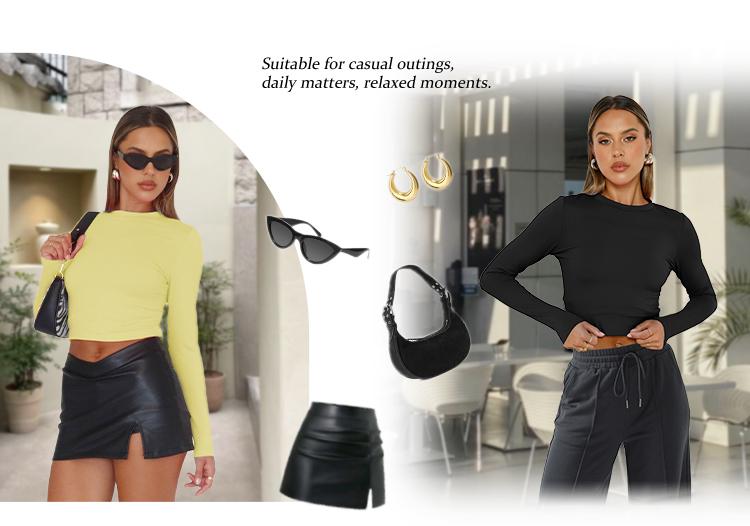 AUTOMET Women's 3-Piece Long Sleeve Shirts Basic Crop Tops Going Out Fall Fashion Underscrubs Layer Slim Fit Y2K Tops Soft Fabric Crew Neck Casual Streetwear Haze Blue White Black AUTOMET Women's 3-Piece Long Sleeve Shirts Basic Crop Tops Going Out Fall Fashion Underscrubs Layer Slim Fit Y2K Tops Soft Fabric Crew Neck Casual Streetwear Haze Blue White Black