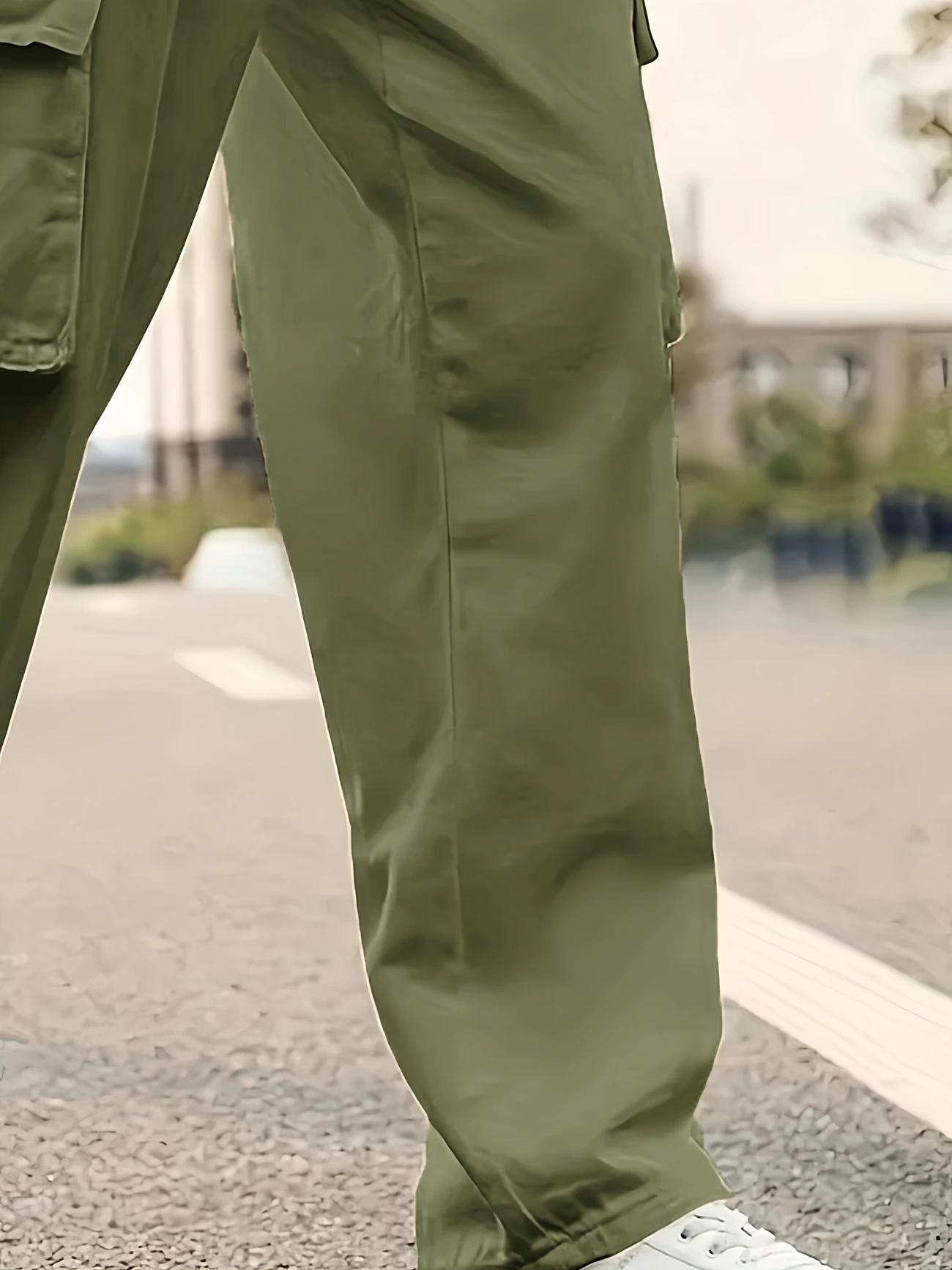 3-Pack Men's Casual Cargo Pants Zipper Detail Multi-Pocket Durable Work Trousers