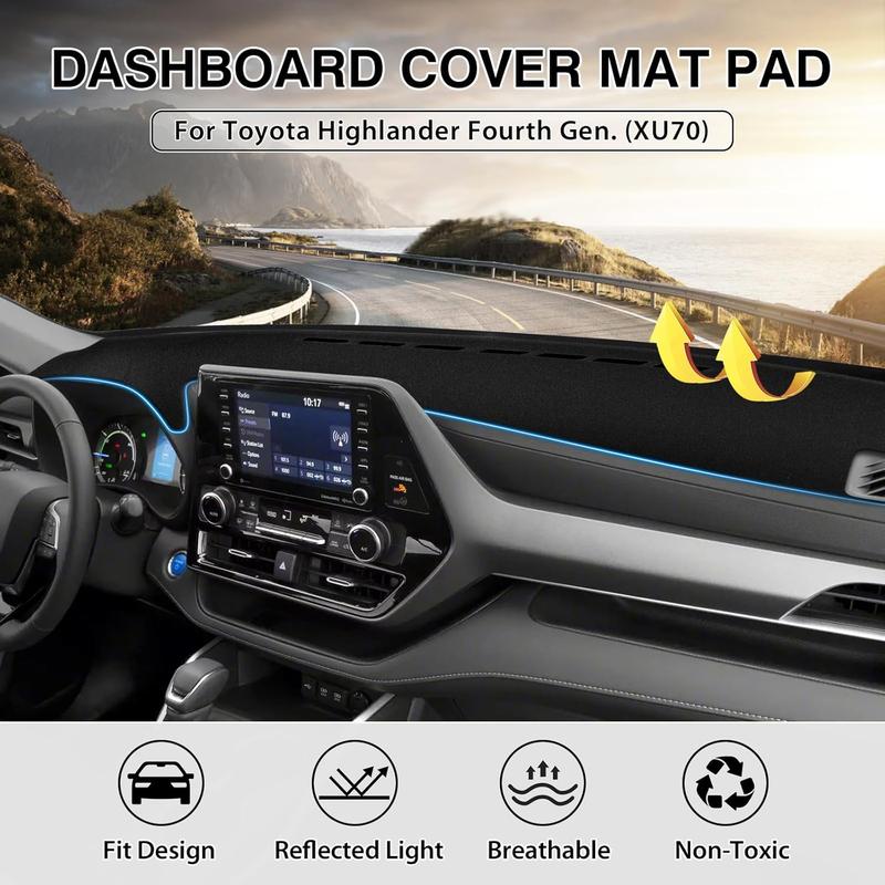 Dashboard Cover For Toyota Highlander 2020-2025 - Mesh Sunshade Mat, Anti-Glare & Non-Slip