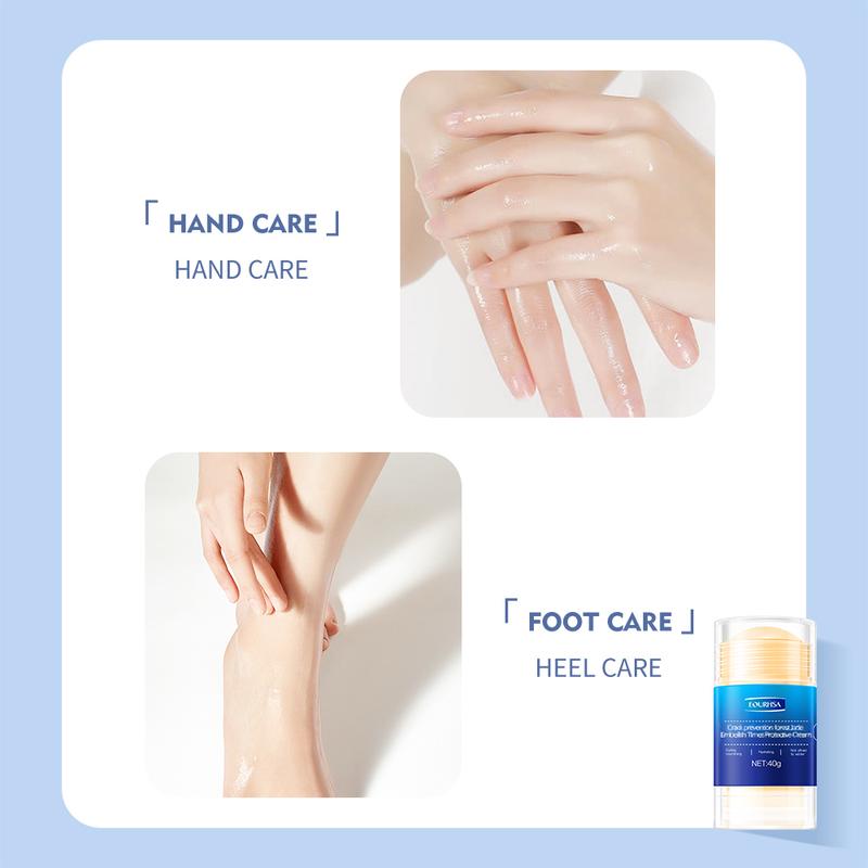 Moisturizing Foot Care Cream Anti-Cracked Softening Nourishing Balm for Dry Cracked Feet Hydrating 40g+40g Stick Restore Hands and Feet Moisturize Moisturizer