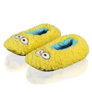 The Minions Slippers Adult Plush Embroidered Non-Slip Mushie Socks 1 Pair