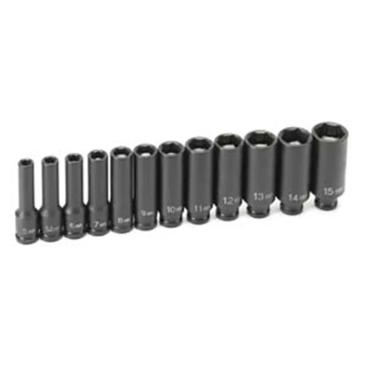 Eagle 1/4" Drive 12-Piece Deep Metric Magnetic Impact Socket Set, Chromium-Molybdenum Steel, Spring-Loaded Magnet, Magnetic Socket Holder for Home Improvement Electrical Accessories