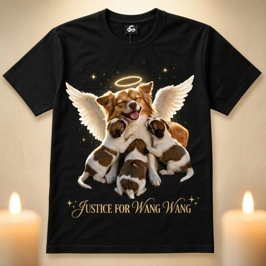 Justice For Wang Wang And Her Babies Shirt, Wang Wang The Dog T-Shirt, Dog Bark In Chinese Comfort Colors Tee