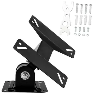 TV Monitor Wall Mount Bracket with Swivel Articulating for Most 14-24 Inch LED LCD Flat Screens TVs, Max 75x75mm to 100x100mm up to 35 lbs/15kg, Black Wall Mount TV Bracket