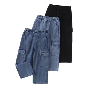 Best-selling 3-piece sets for boys for spring and fall; stylish and versatile holiday outfits; boys' pants with pockets; baby pants; cute kids' jeans