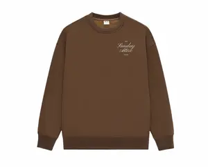 Sunday Attire Club Crewneck - BROWN Cotton Tops Sweaters