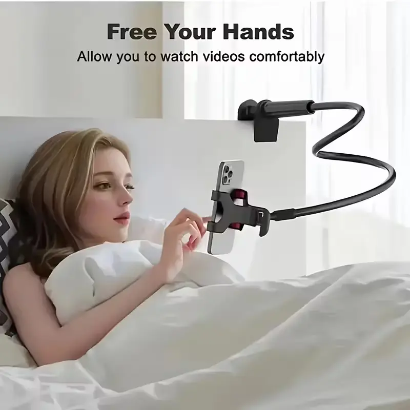 360-Degree Rotating Tablet & Phone Stand, Swivel Stand, Rotatable Adjustable Stand, Compact Adjustable Portable Bedside Mount with Flexible Spiral Base, Perfect Bedside Companion for Tablets and Smartphones, Tablet Holder, Tablet Mounts, Ipad Accessories