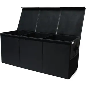 Storage Organizer with Lid - Sturdy, Collapsible  Chest Storage Box Design - Toys Bin with Dividers for , , Bedroom, Playroom 37"x16"x14"
