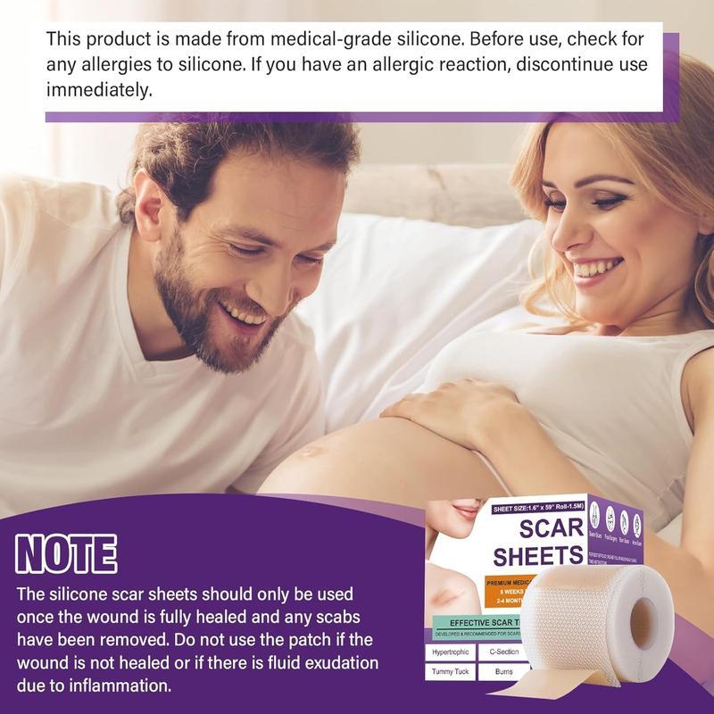 Grade Silicone Scar Sheets for Keloids Acne Scars & Stretch Marks Helps Reduce Redness Dark Spots & Visible Signs of Aging Skin Repair